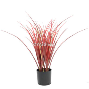 Potted Artificial Reed Grass Deluxe 60CM Light Burgundy UV Protected