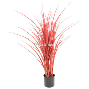 Potted Artificial Reed Grass Deluxe 90CM Dark Burgundy UV Protected