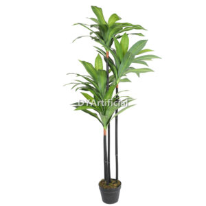 Artificial Dracaena Tree Green 4 Trunks 145CM