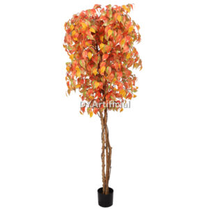 180CM Height Autumn Color Artificial Ficus Tree Indoor