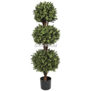 120CM Height Triple  Buxus Ball Tree Outdoor UV Protected