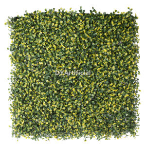 Artificial Yellow Green Boxwood Mat UV Protection