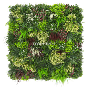 Dark Purple Artificial Green Wall Panel Outdoor UV Protection