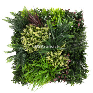 Dark Purple Artificial Green Wall Panel 4D Outdoor UV Protection