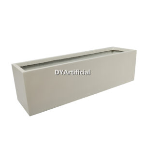 Flowering Fiberglass Planter L6 Ivory White