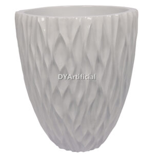 Fiberglass Planter 52CM Height WHITE