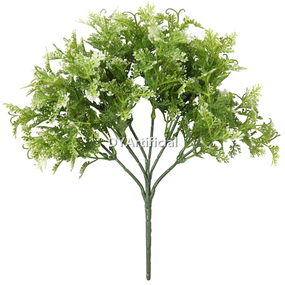 30CM Artificial Small Fern Plants in White Green