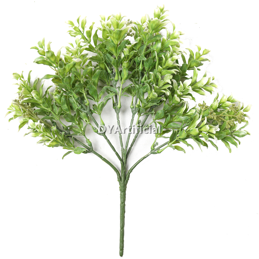 31CM New Artificial Buxus Foliages White Green