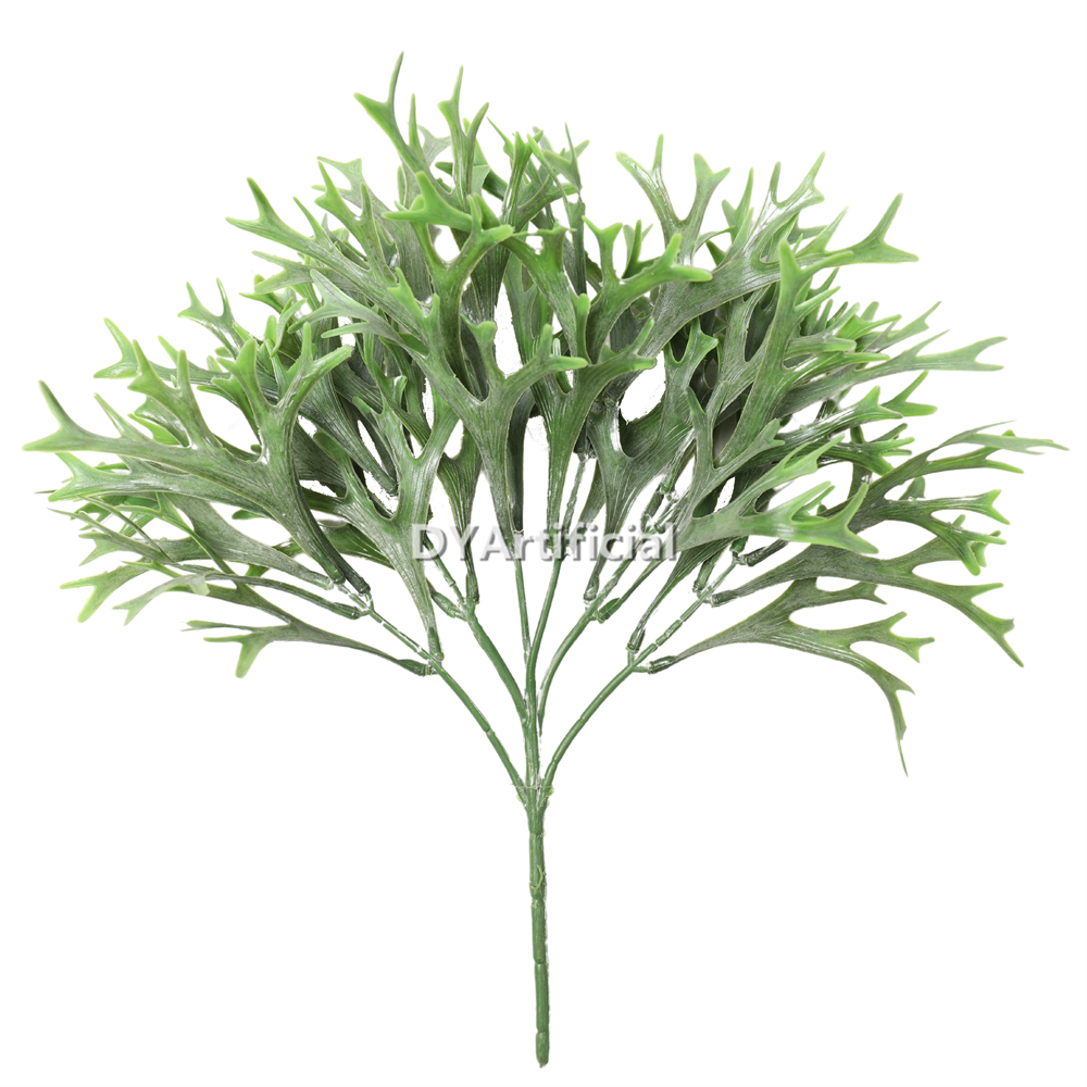 34CM Artificial Deer Horn Leaf Dark Green