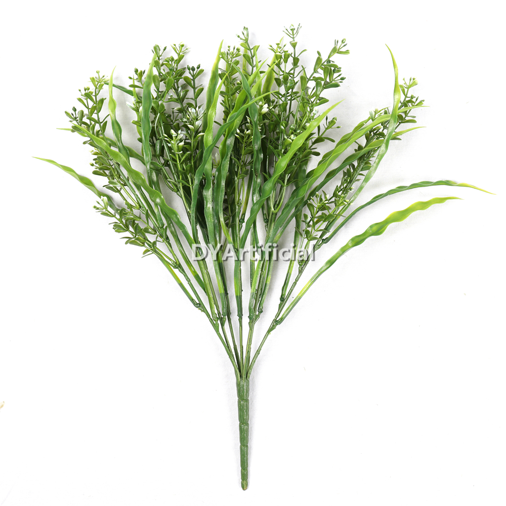 Lush Long Stem River Grass 40CM with White Green Flowers
