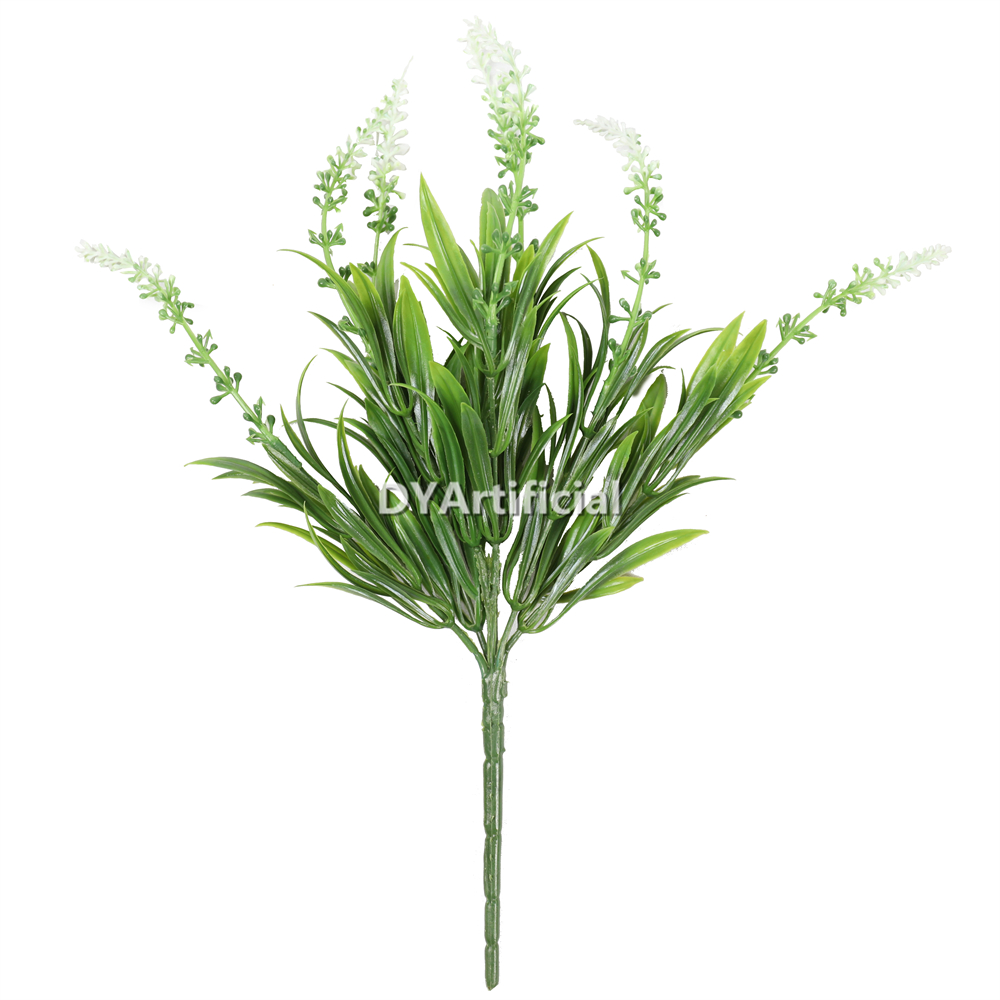 32CM Premium Small Artificial Lavender Foliages White