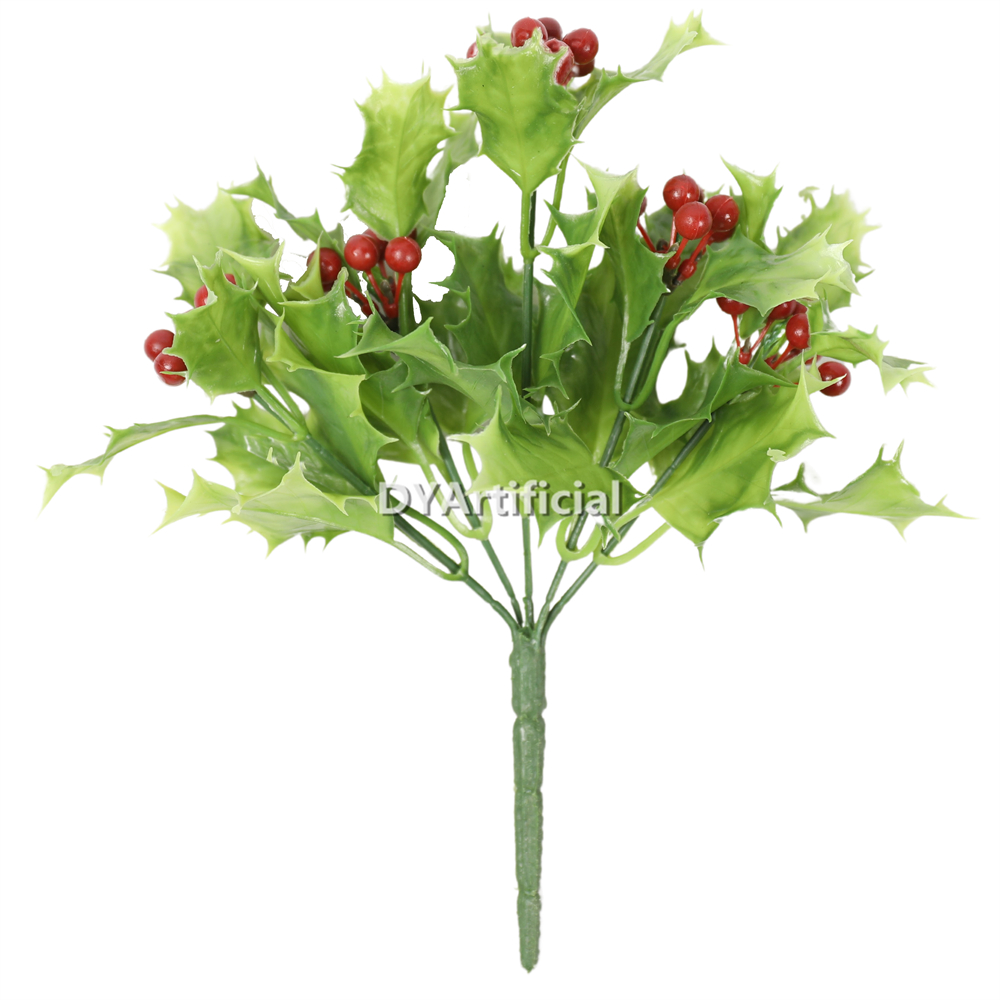 26CM Artificial Christmas Foliages with Red Fruits