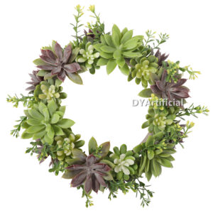 Artificial Succulent Plants Wreath 28CM Diameter Indoor