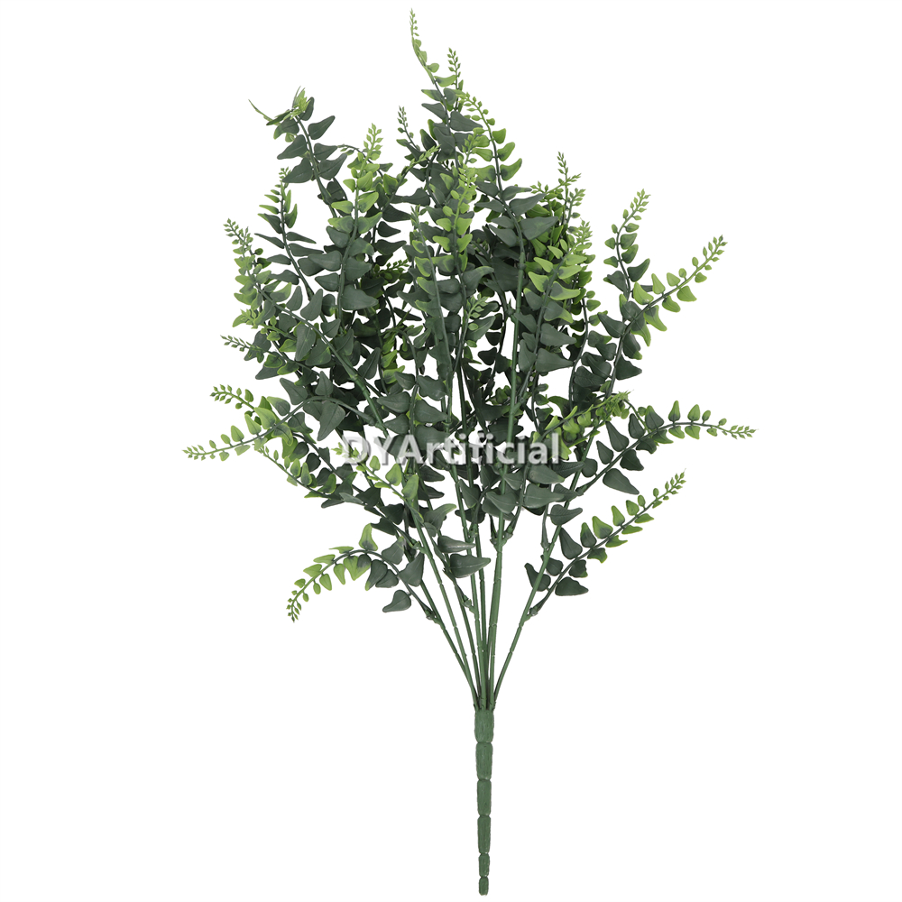 52CM Length Dark Green Artificial Fern Bush UV FR