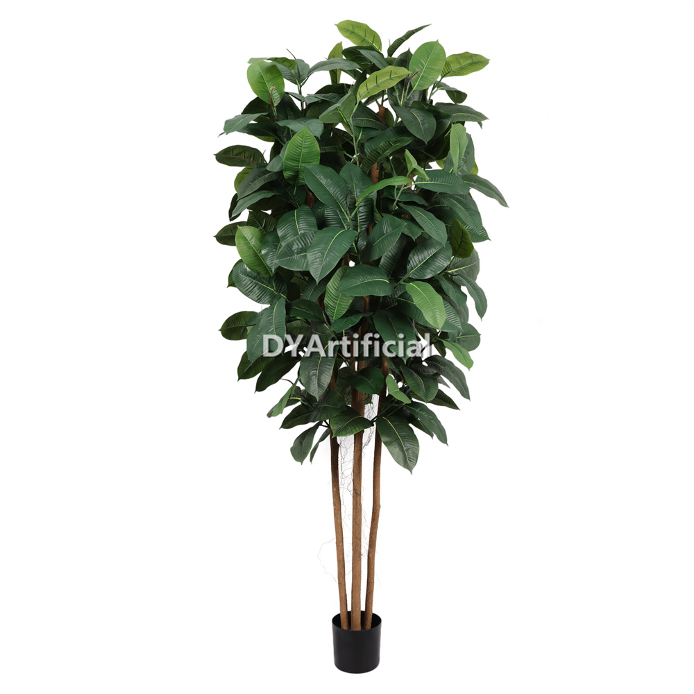 210CM Height Artificial Green Oak Tree with Real Wooden Trunk Indoor