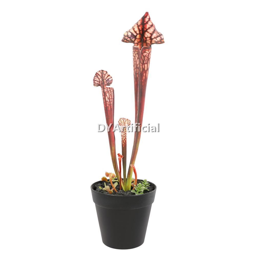 Pitcher Plant Craft，3d Epva Print Leaves ,Nature Sand With Plastic Pots 48CM Height Indoor