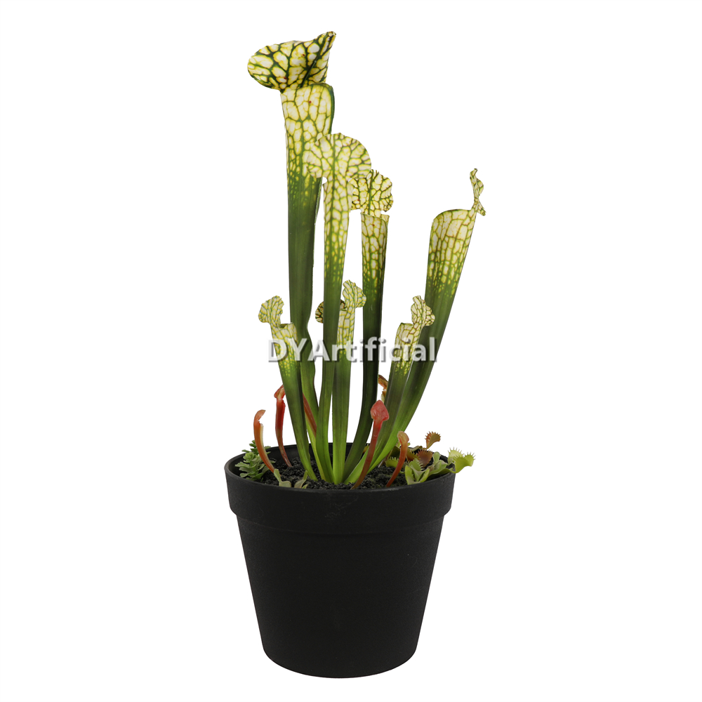 Pitcher Plant Craft，3d Epva Print Leaves ,Nature Sand With Plastic Pots 46CM Height Indoor