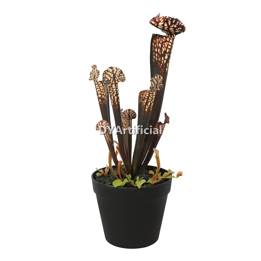 Pitcher Plant Craft，3d Epva Print Leaves ,Nature Sand With Plastic Pots 46CM Height Indoor