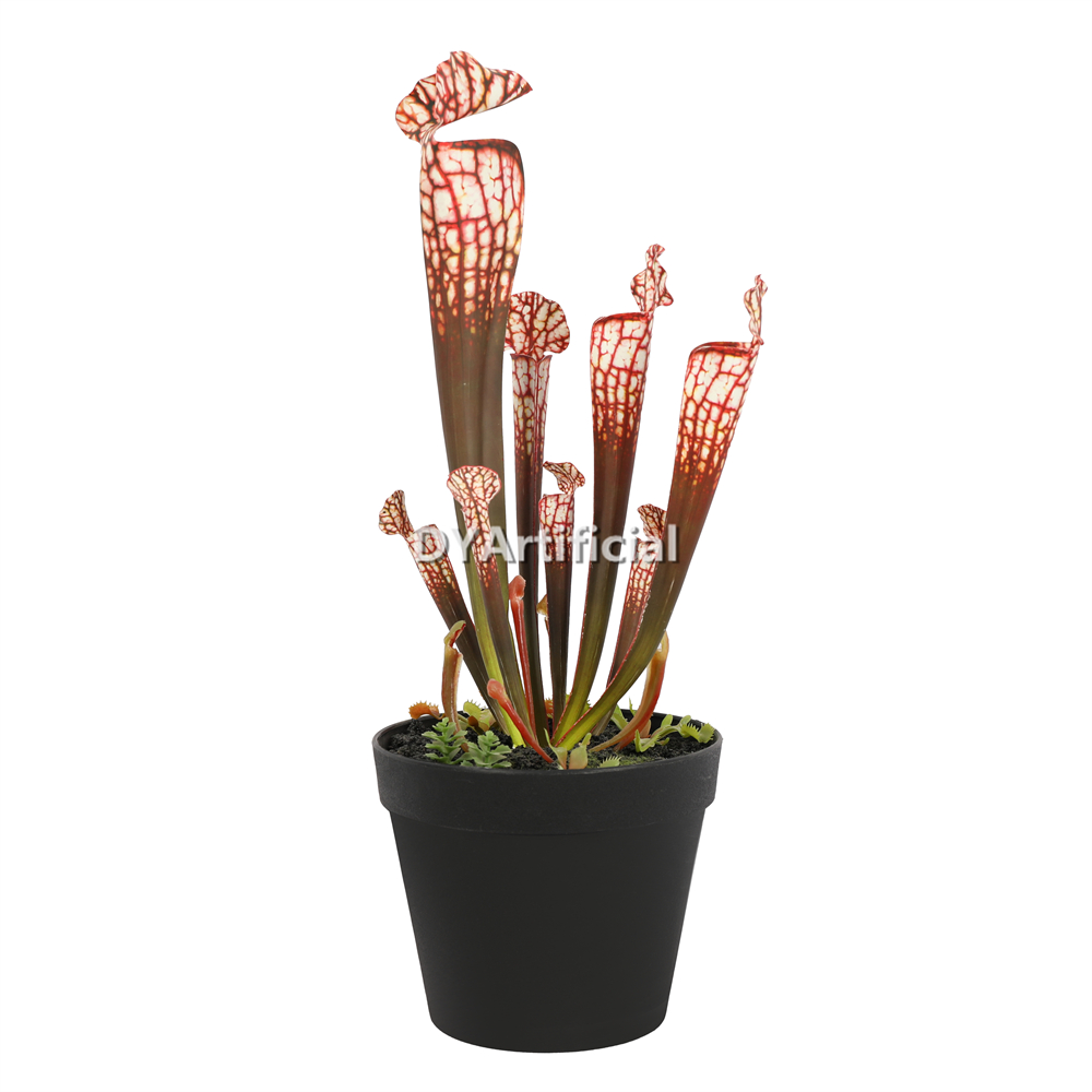 Pitcher Plant Craft，3d Epva Print Leaves ,Nature Sand With Plastic Pots 46CM Height Indoor