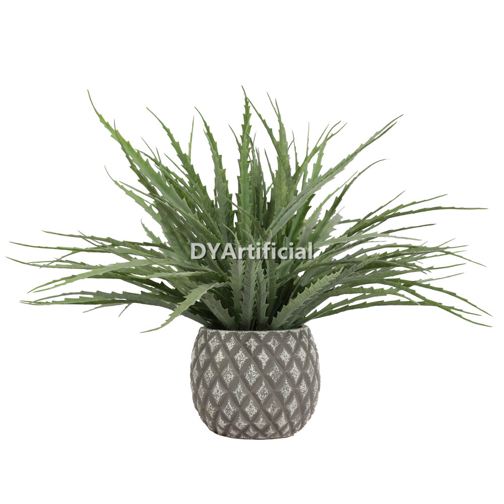 1187 Serrated Leaves + Grey Sh-R263-2 Basin 31CM Height Indoor