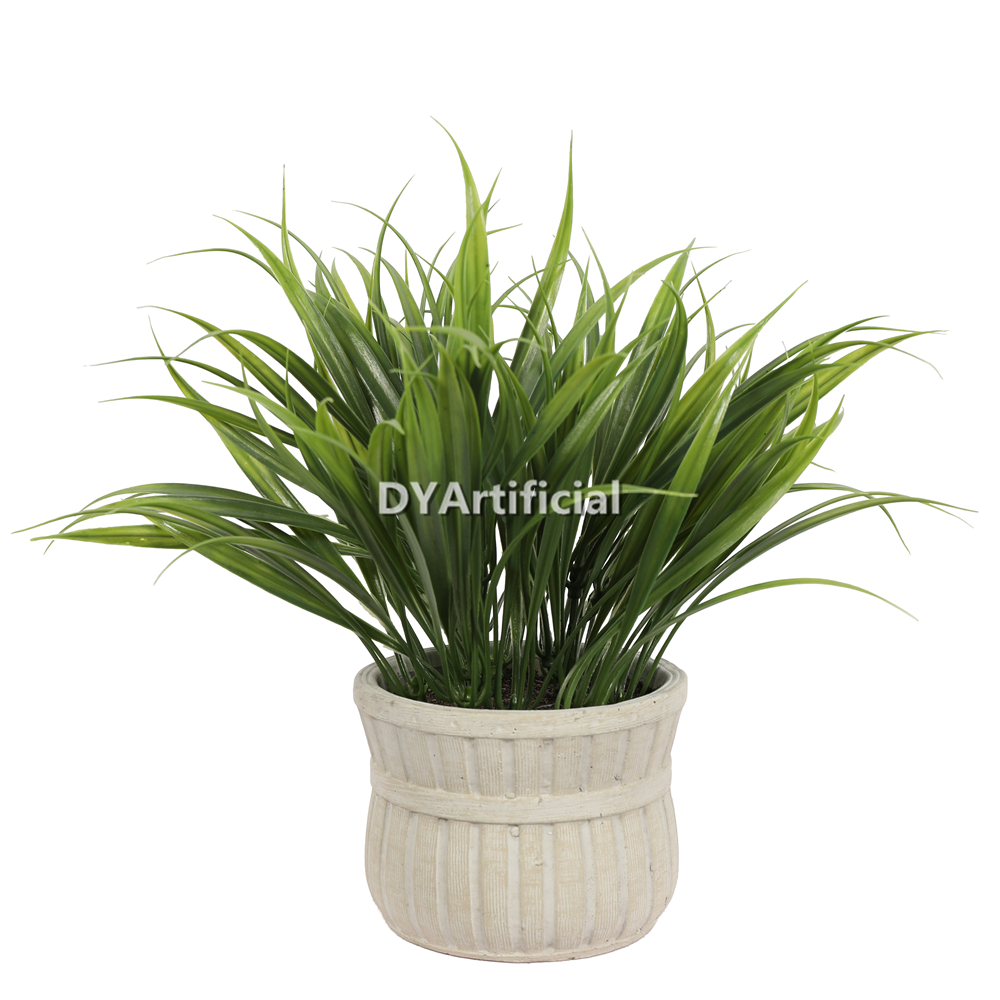 Artificial Plant In Cement Pot 26CM Height Indoor