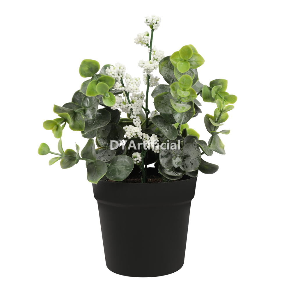 Artificial Plant In Plastic Pot 21.5CM Height Indoor