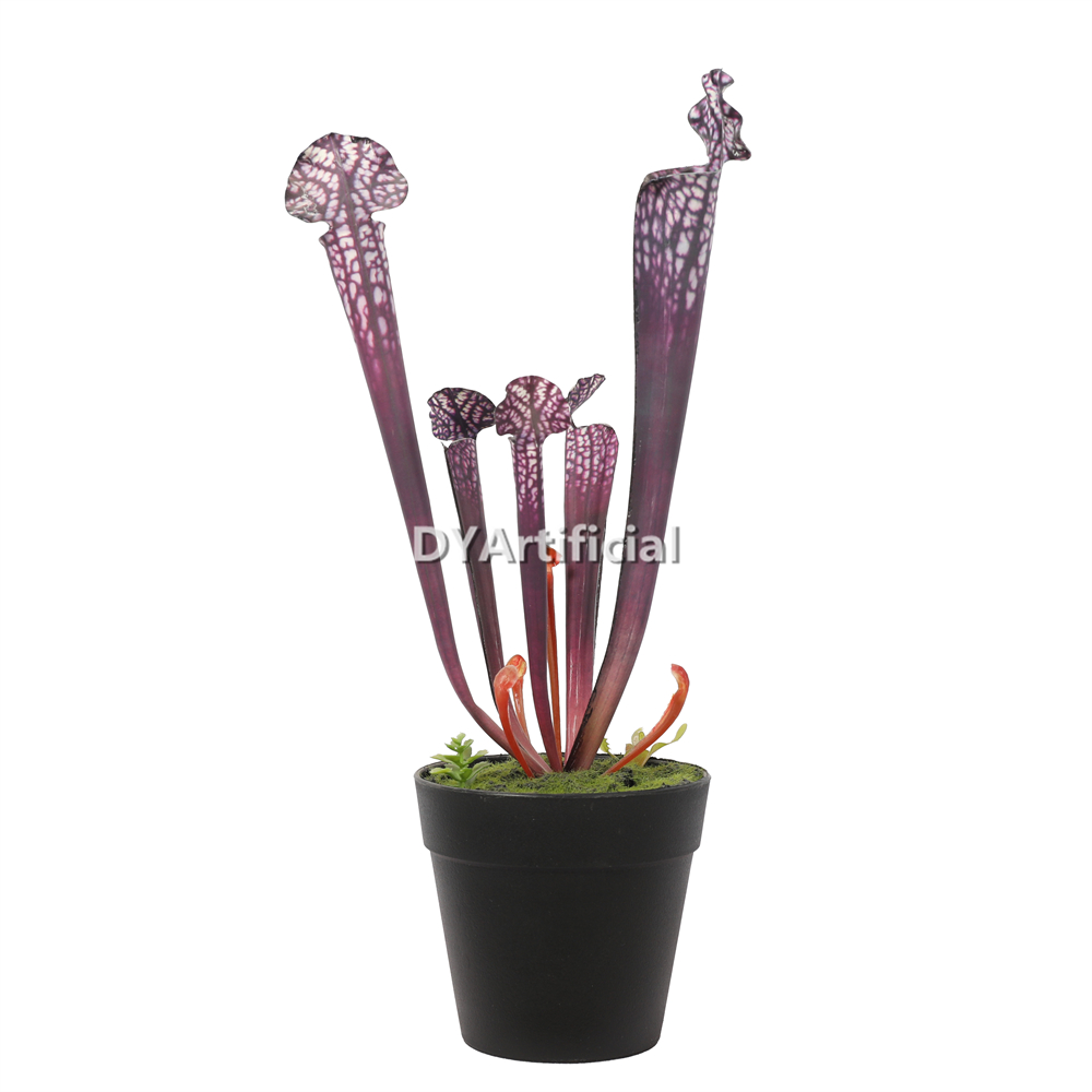 Pitcher Plant Craftl, 3d Epva Print Leaves, Nature Sand With Plastic Pots  32CM Height Indoor