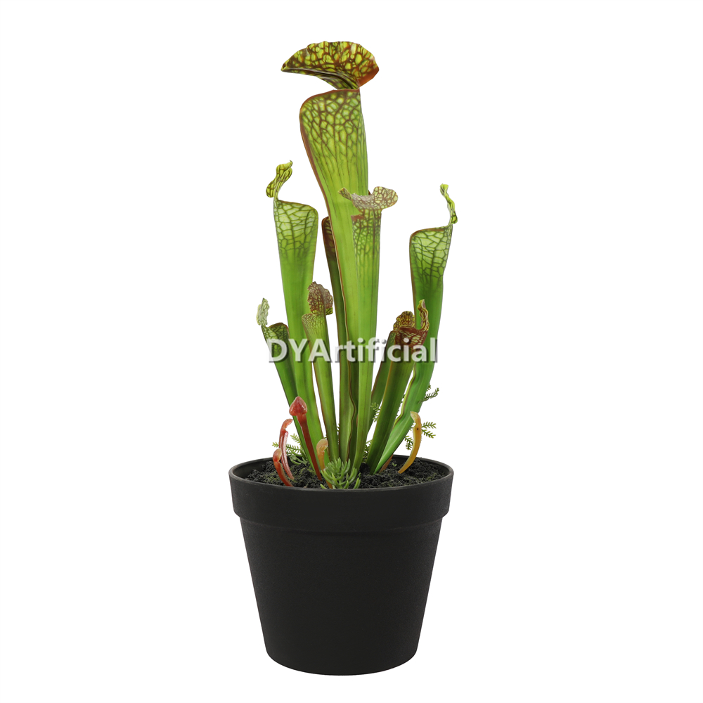 Pitcher Plant Craft，3d Epva Print Leaves ,Nature Sand With Plastic Pots 42CM Height Indoor
