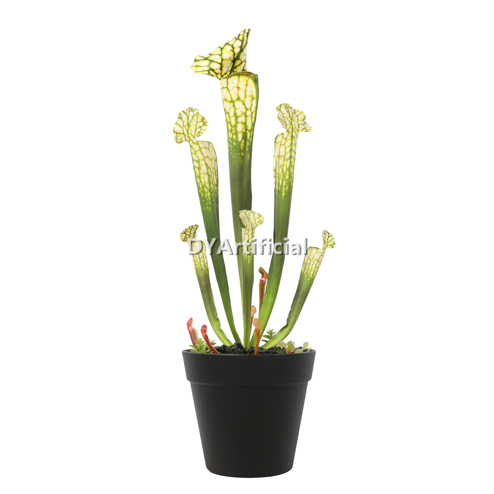 Pitcher Plant Craft，3d Epva Print Leaves ,Nature Sand With Plastic Pots 43CM Height Indoor