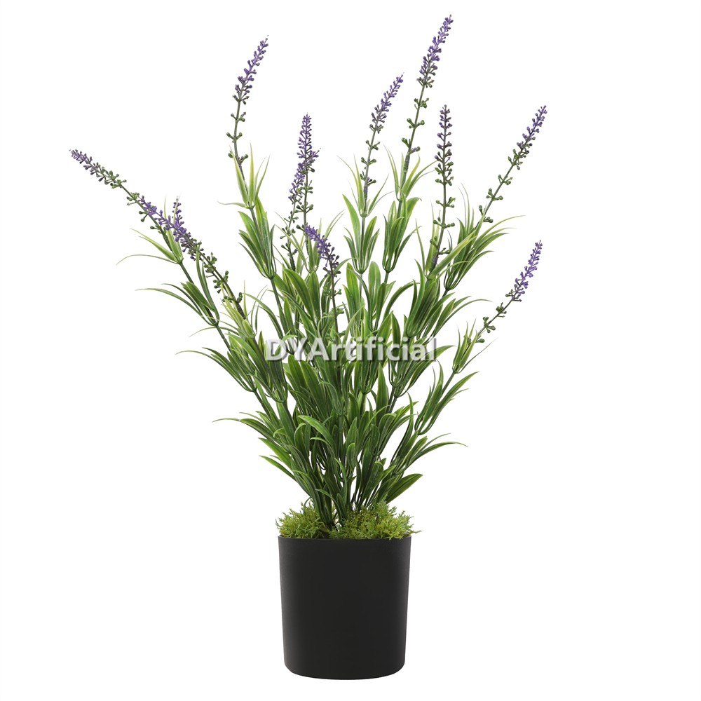Premium Potted Artificial Lavender Plants Long Stem 48cm Indoor