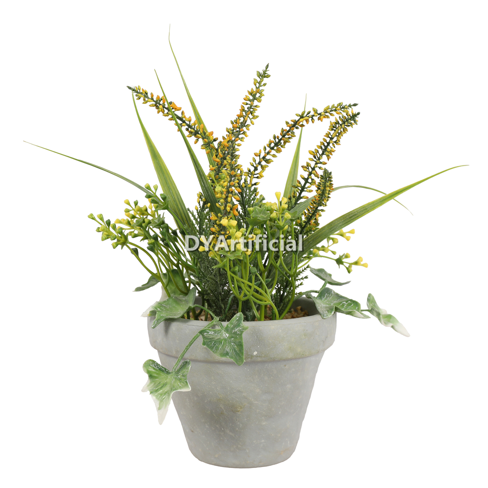 Plastic Plant Assorted In Eva Pot 23CM Height Indoor