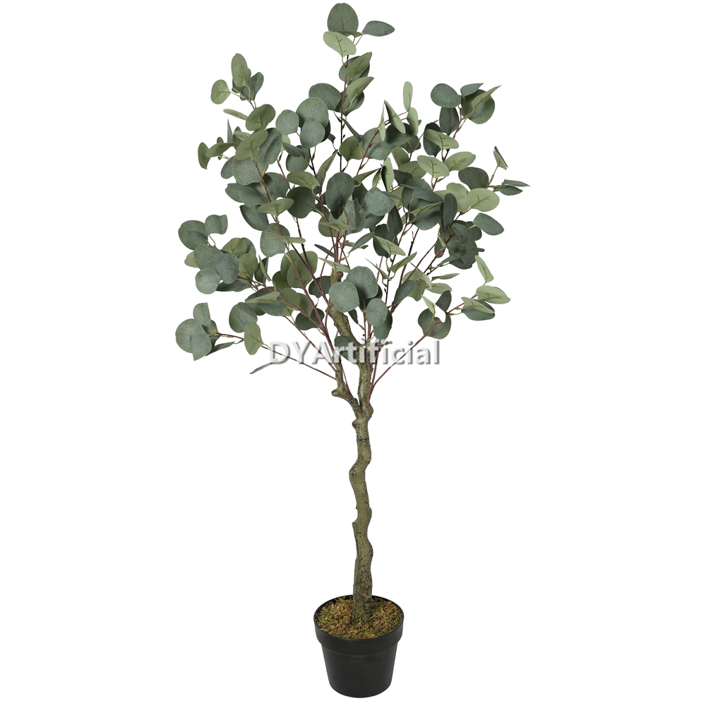 Artificial Eucalyptus White Green 120CM