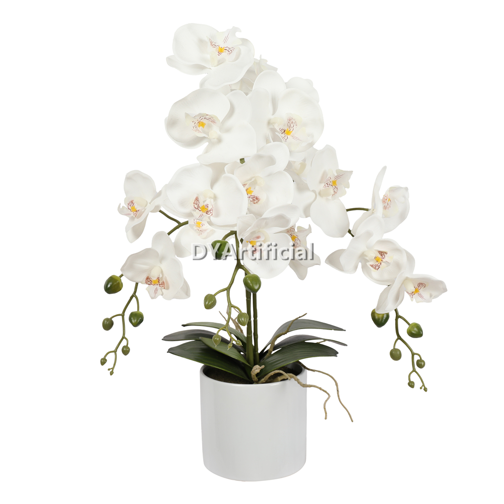 Artificial Orchids In Ceramic Pot 58CM Height