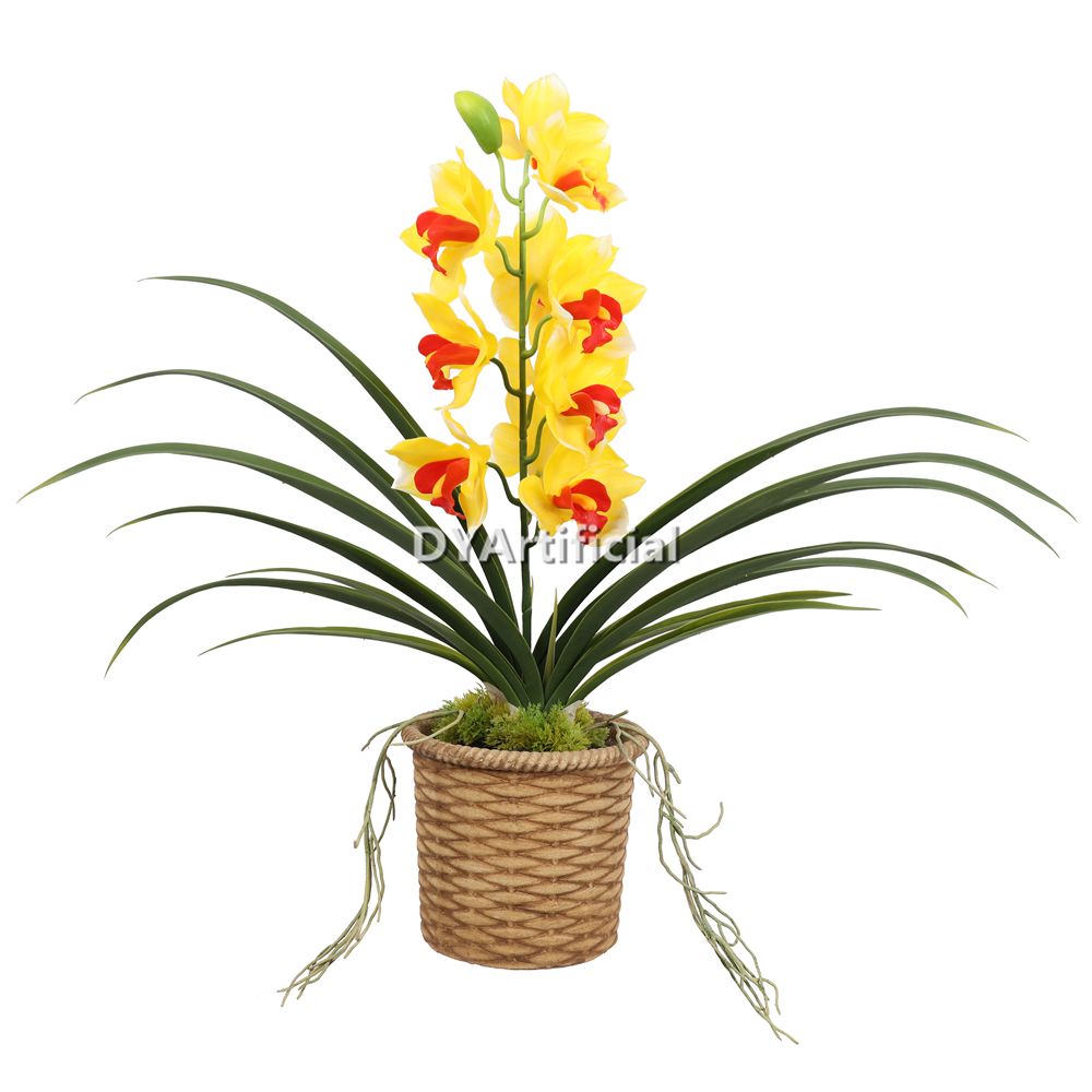 Artificial Orchids In Paper Pot 68CM Height