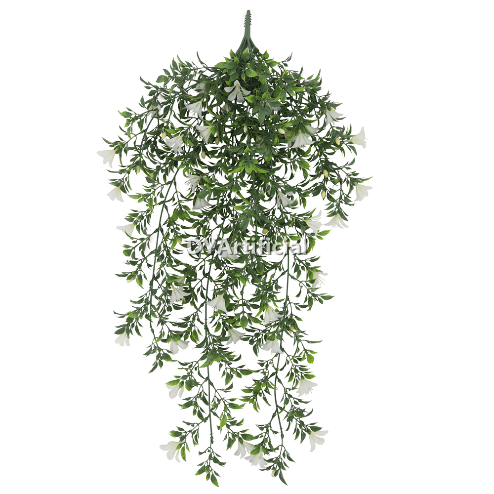 Greenery Ivy with white flowers 75CM UV Protected
