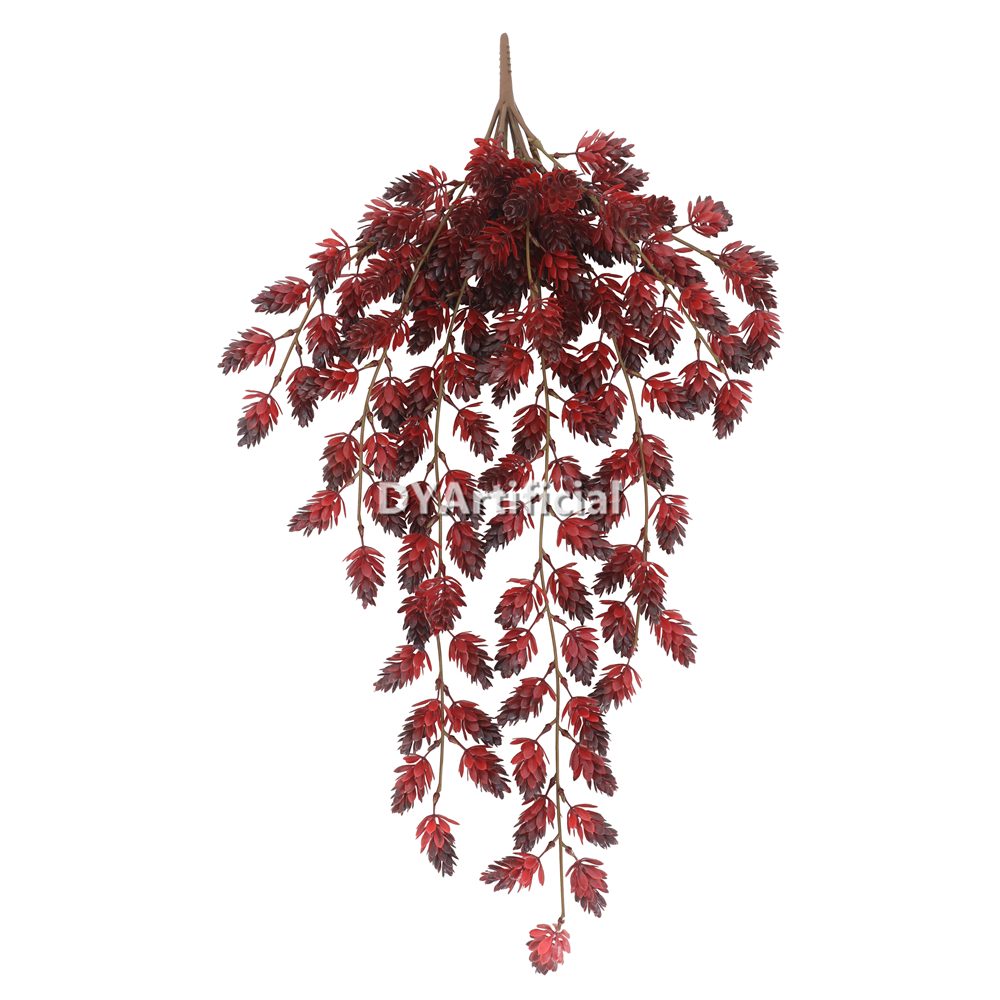 Artificial Pine Fruit Hanging 74CM Length Red
