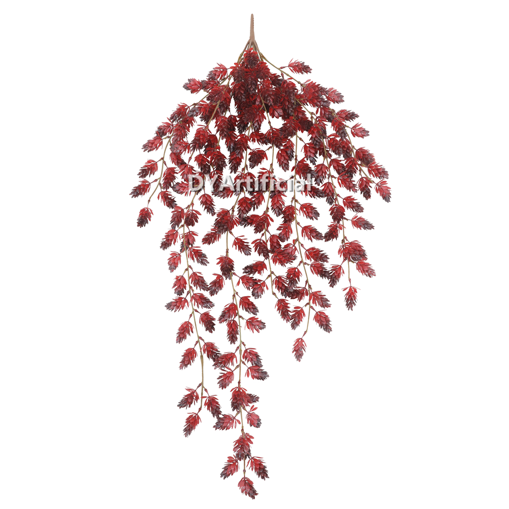 Artificial Pine Fruit Hanging 90CM Length Red