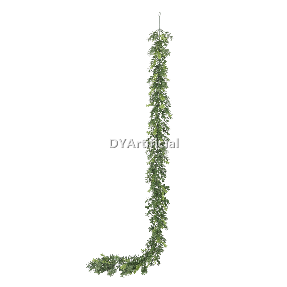 Milan Leaves without White Flowers Hanging Ivy 170CM Length UV FR