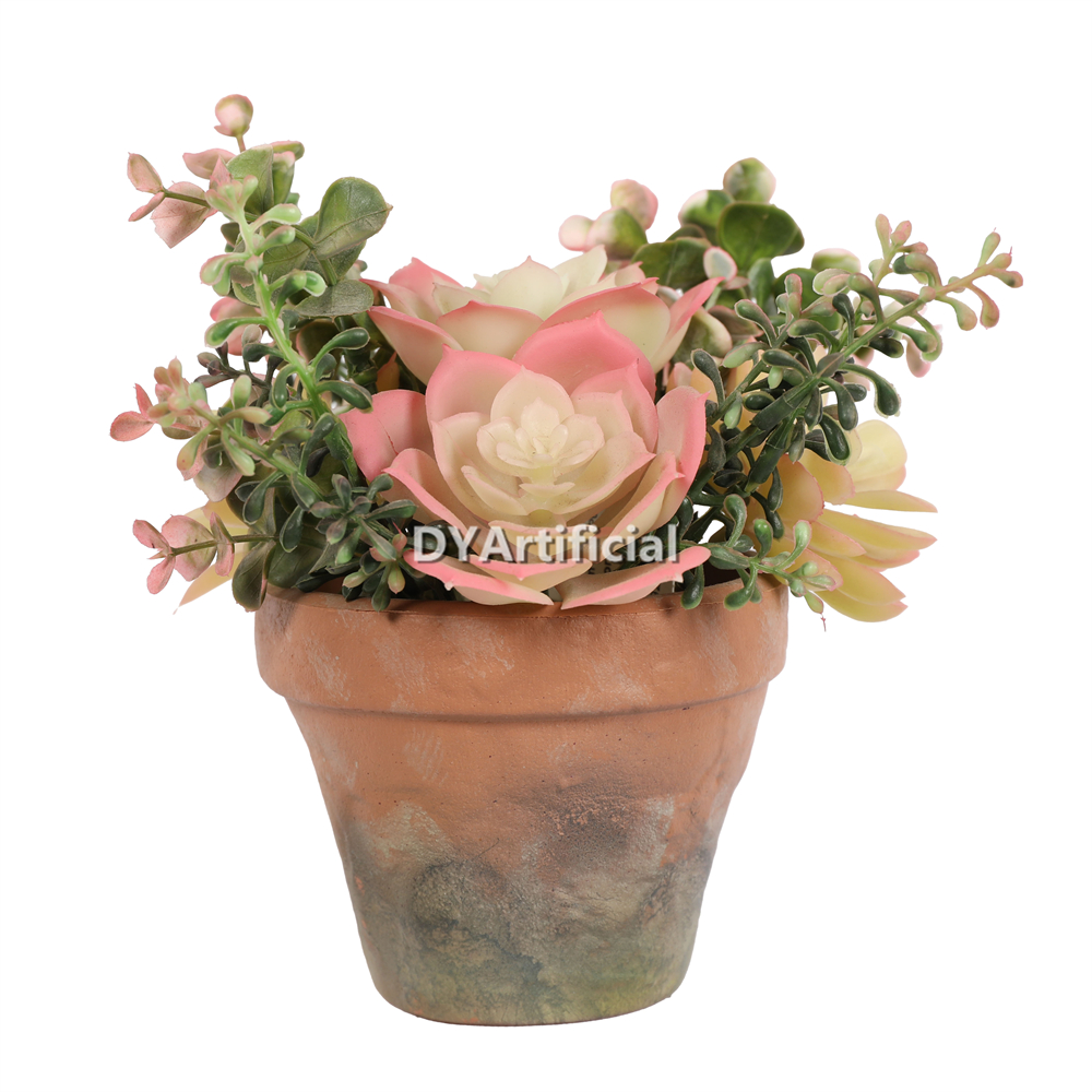 Plastic Plant Assorted In Eva Pot 18CM Height