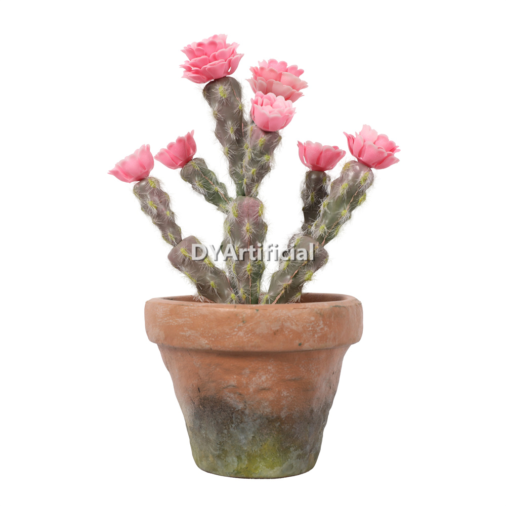 Five Ratio Plant Hair Cactus + Flower + Brick Red 22CM Height