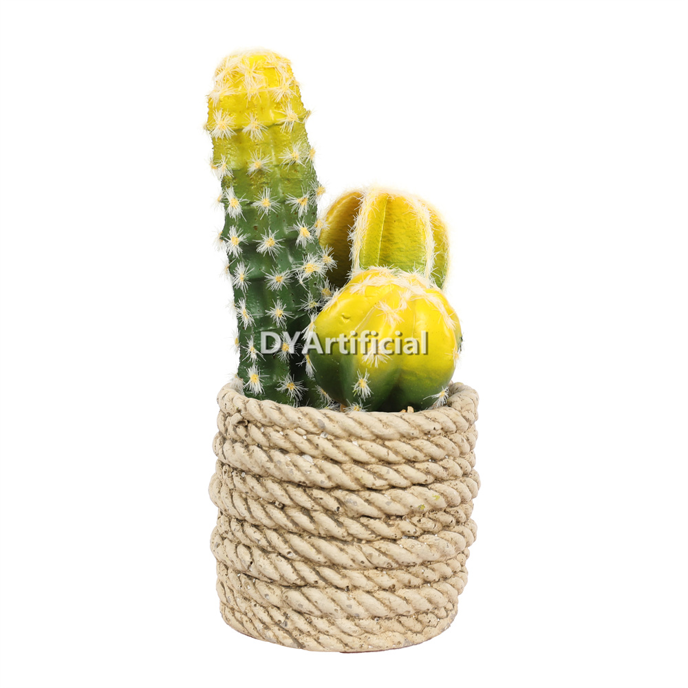 Cactus In Cement Pot 19CM Height