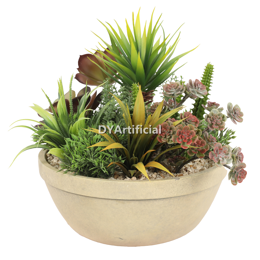 Premium Artificial Succulent Head Miscellaneous 26cm Height Indoor