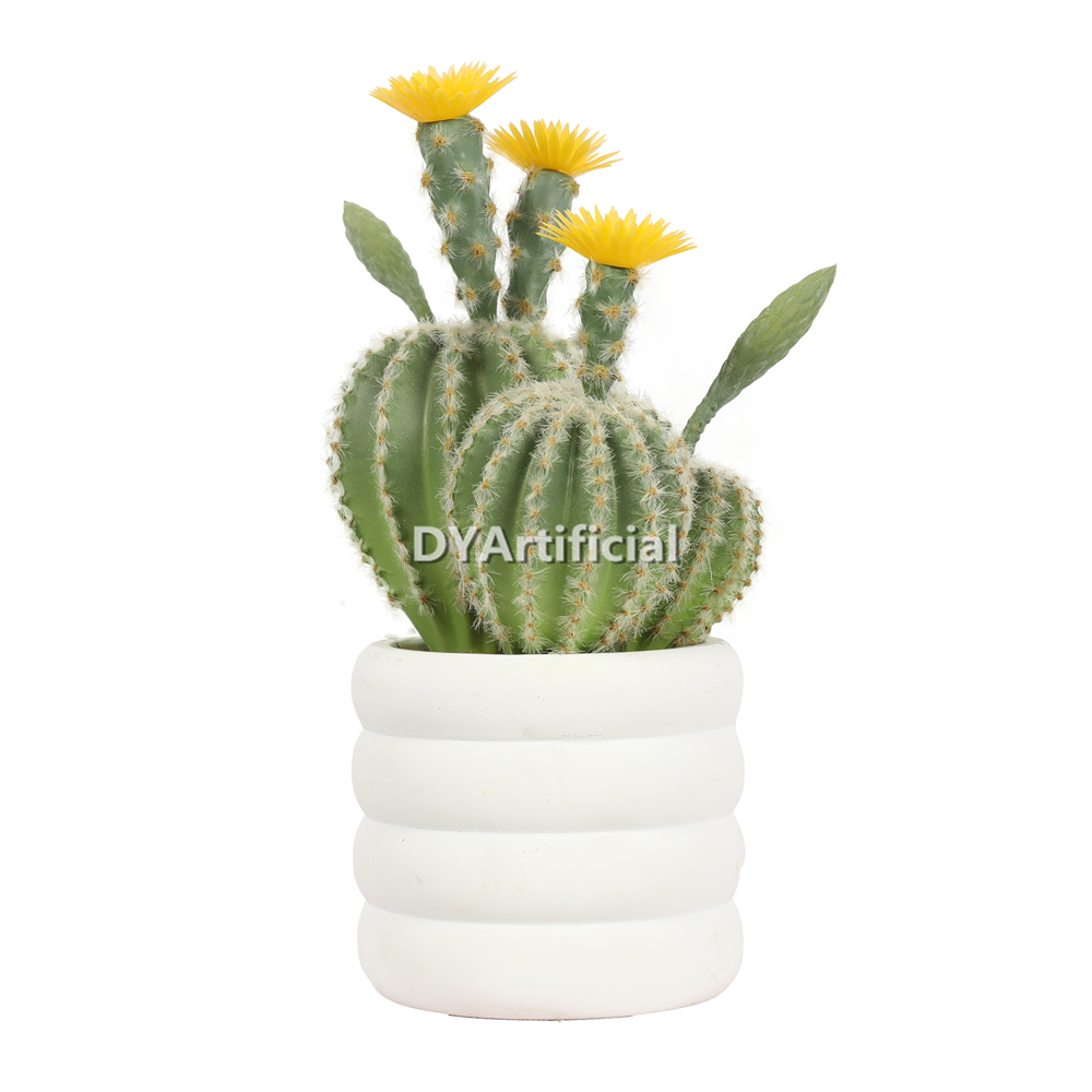 Cactus In Cement Pot 24.5CM Height