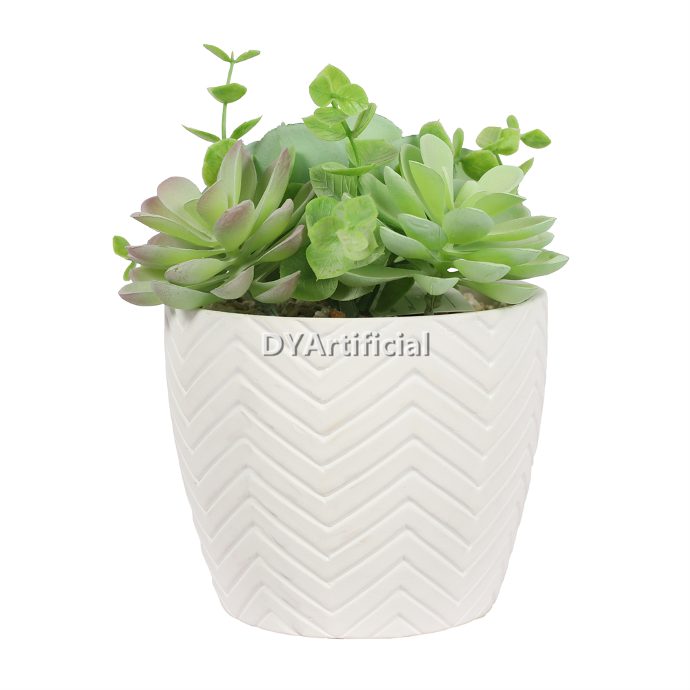 Succulent With Ceramic Pot 18CM Height