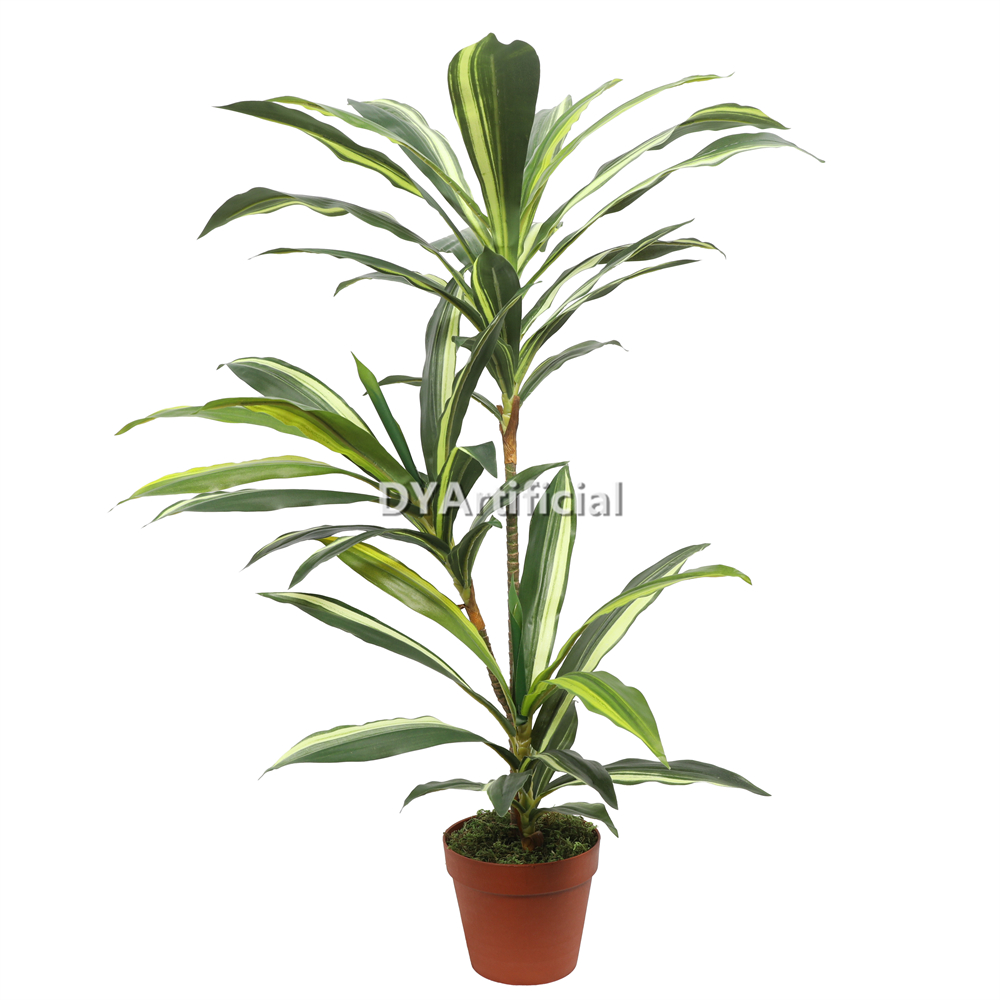 Artificial Dracaena Plants with Yellow Green Leaves 90CM 50 Leaves