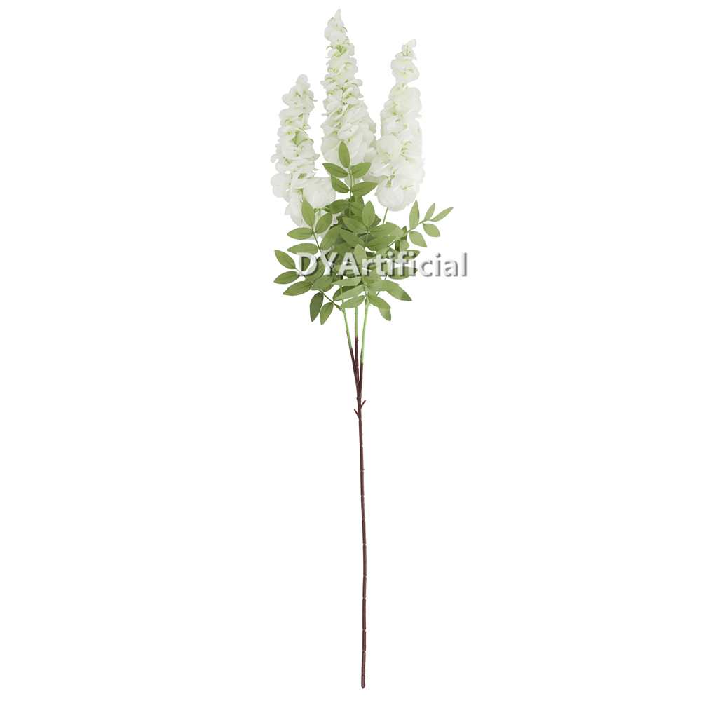Artificial Wisteria Flower White 100CM Length