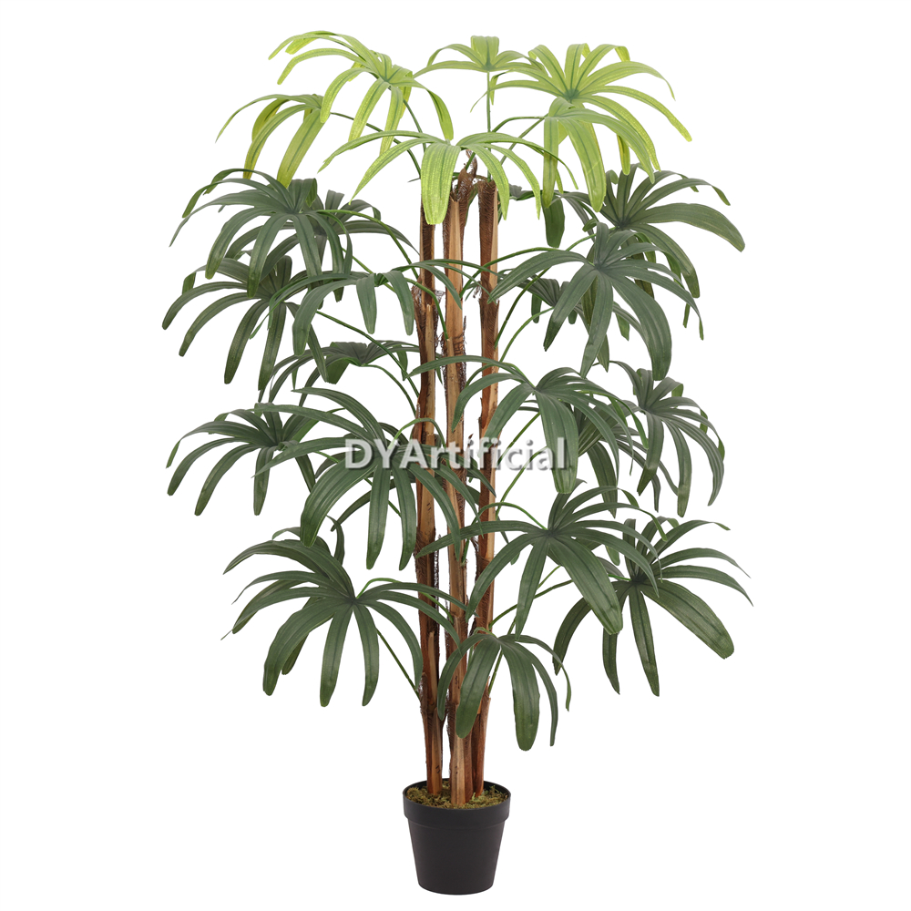Artificial Raphis Palm on Natural Trunk 120CM Height Indoor