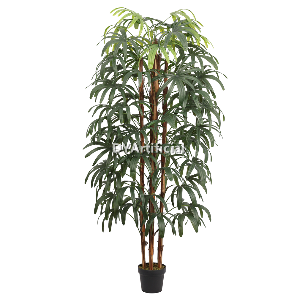 Artificial Raphis Palm on Natural Trunk 172CM Height Indoor