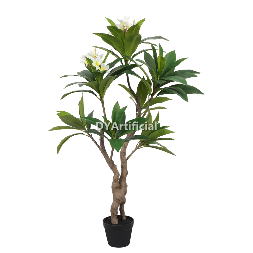 130CM Height Artificial Frangipani Tree White Flowers Indoor