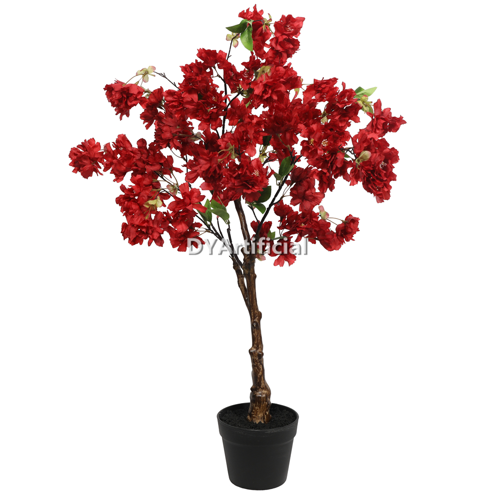 Premium Artificial Cherry Blossom Tree 100CM Height Red Indoor